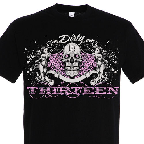 T-Shirt Dirty 13 mit Totenkopf