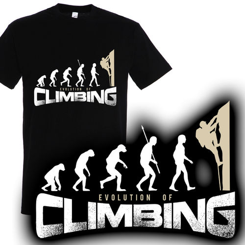 T-Shirt Evolution of climbing