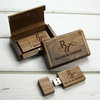 Geschenkset Holz USB-Stick mit Etui, mit persönlicher Gravur