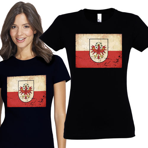 Damen T-Shirt mit Tiroler Fahne