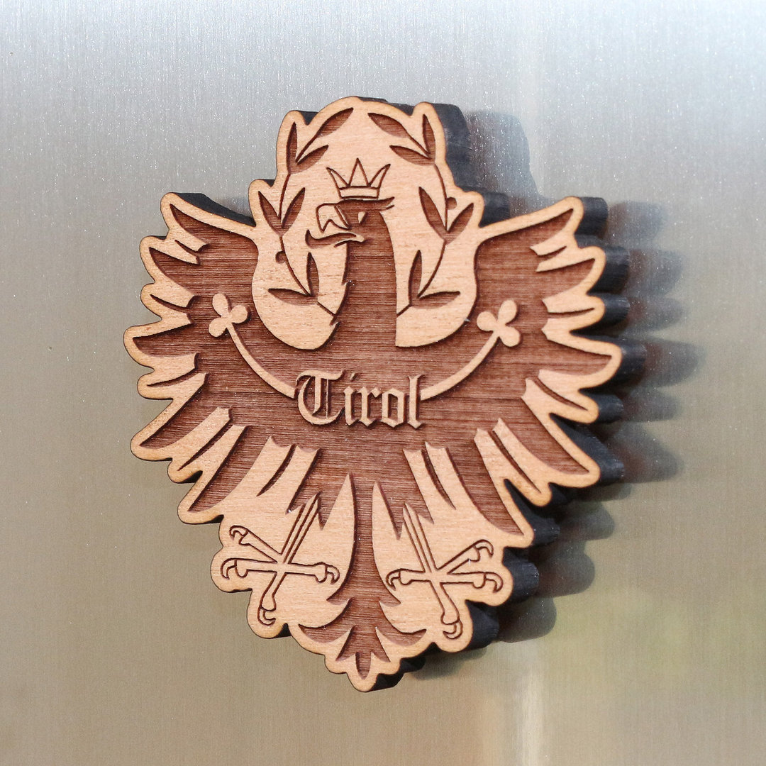 Für Kühlschrank oder Pinnwand Magnet Holz Hand geschnitzt Adler 