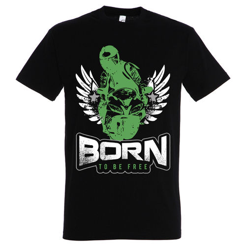 T-Shirt Motorrad, Born to be free