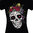 T-Shirt Totenkopf mit Blumen