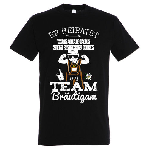 T-Shirt Herren Team Bräutigam JGA Männer