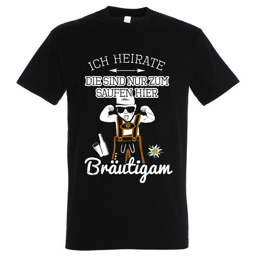 T-Shirt Herren Bräutigam Kostüm JGA Männer